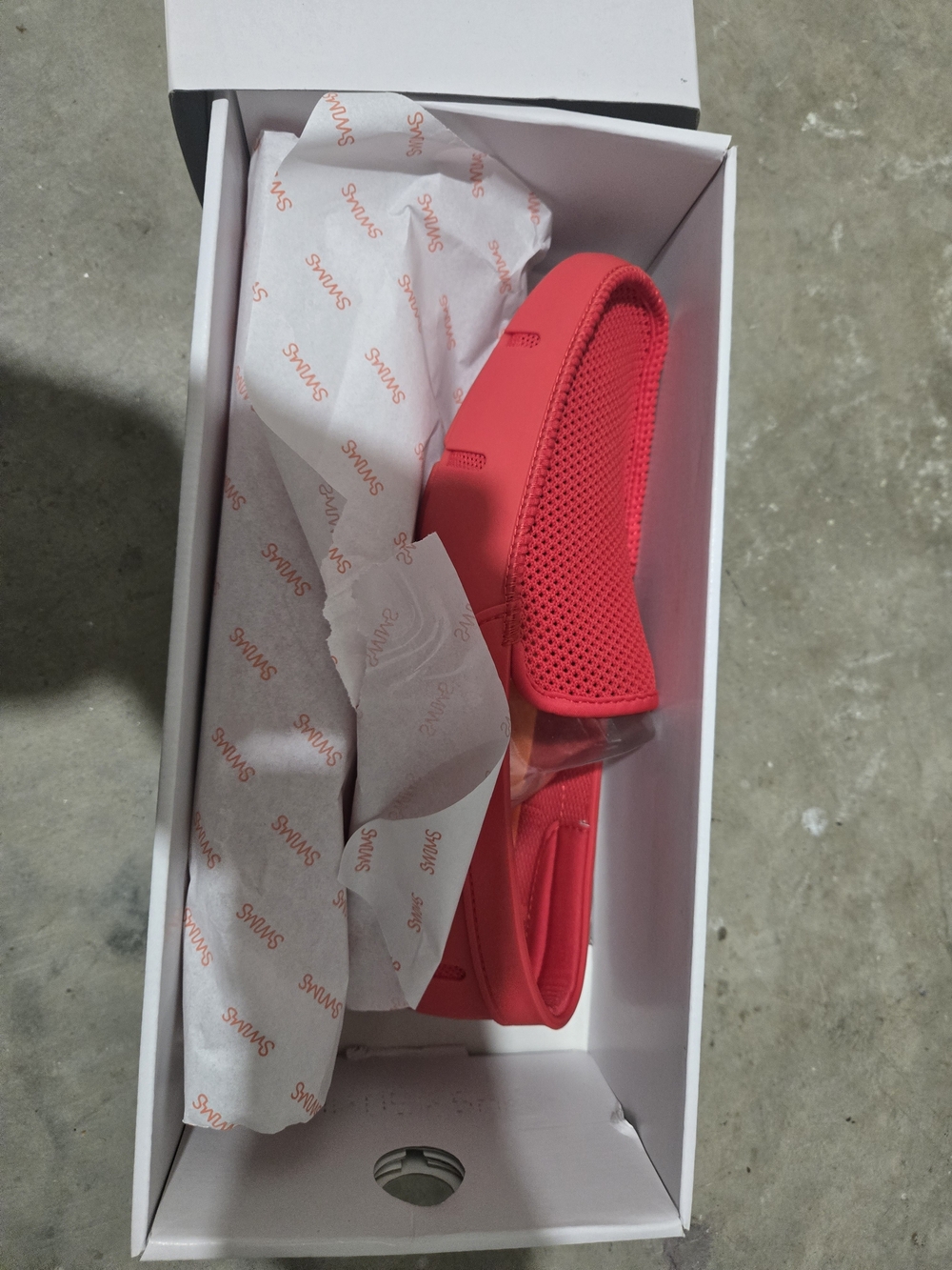 SWIMS Men’s Slip-On Mesh Loafers in Coral Red - Comfort Casual